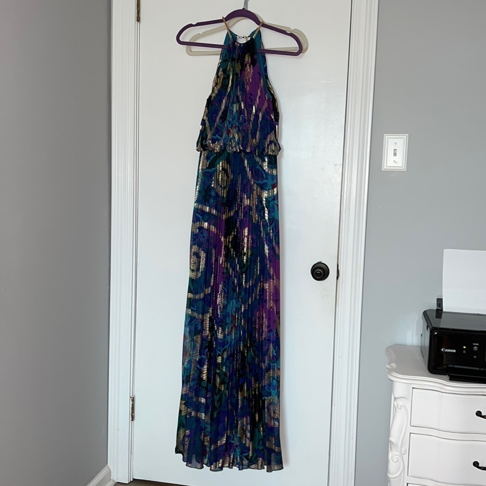 Gown- Xscape dress- multi color- size 4- floor length